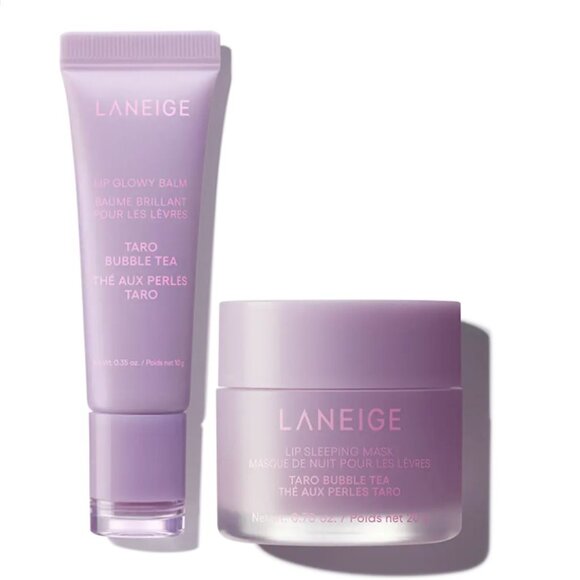 Laneige Lip Sleeping Mask Taro Bubble Tea & Lip Glowy Balm Lavender Set - Picture 4 of 9